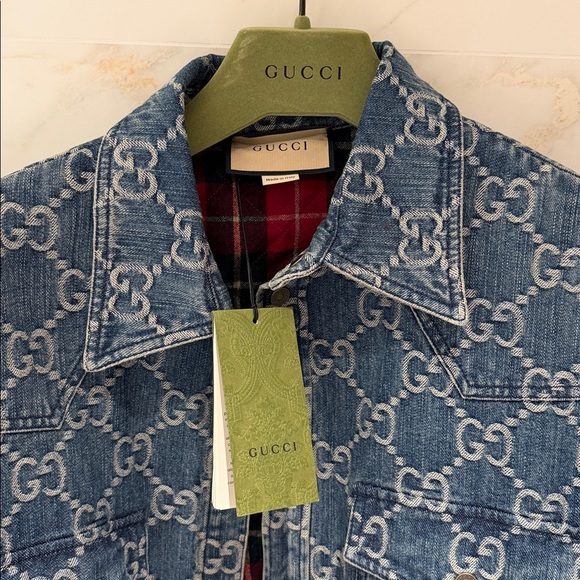 Gucci GG Jacquard Denim Shirt - Picture 5 of 8